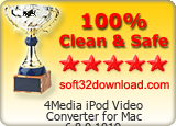 4Media iPod Video Converter for Mac 6.8.0.1019 Clean & Safe award